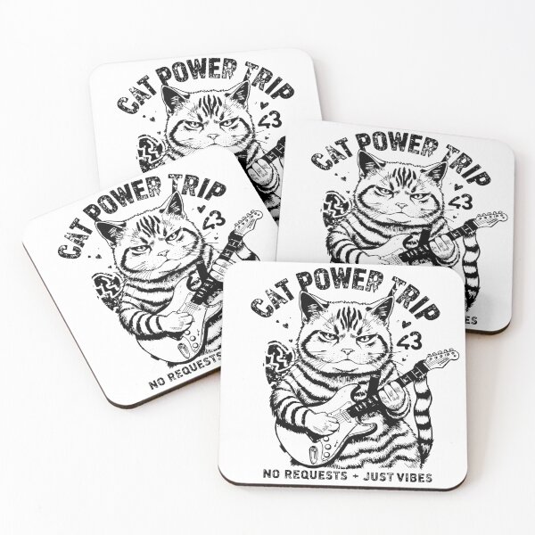 Item preview, Guitar Cat Power Trip Grumpy Cat Rock No Requests Just Vibes designed and sold by HYPNK.
