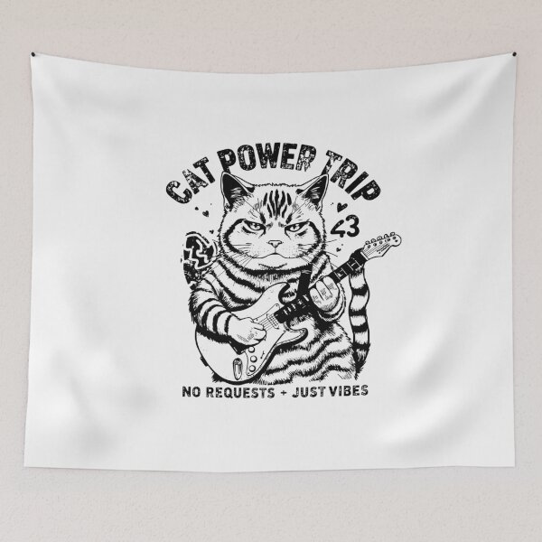 Item preview, Guitar Cat Power Trip Grumpy Cat Rock No Requests Just Vibes designed and sold by HYPNK.