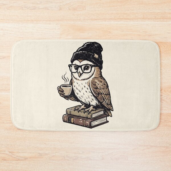 Artikelvorschau, Weise Hipster-Eule Kaffeebrille Bücher Mütze entworfen und verkauft von Amir Faysal.