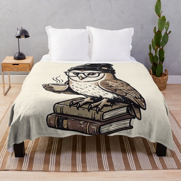 Item preview, Wise Hipster Owl Coffee Glasses Books Beanie designed and sold by Amir Faysal.
