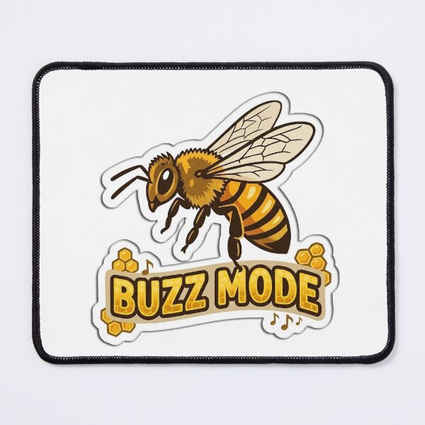 Item preview, Buzz Mode Honey Bee Funny Illustration designed and sold by FotoBastek.
