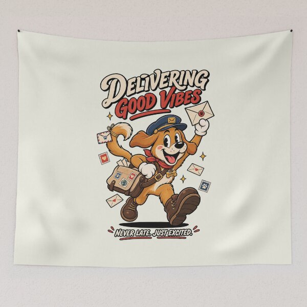 Item preview, Delivering Good Vibes Dog designed and sold by HoopeStylee.
