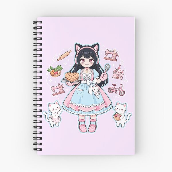 Item preview, Kawaii Anime Cat Girl Baker: Pastel Cozy Vibes designed and sold by CuteKats.