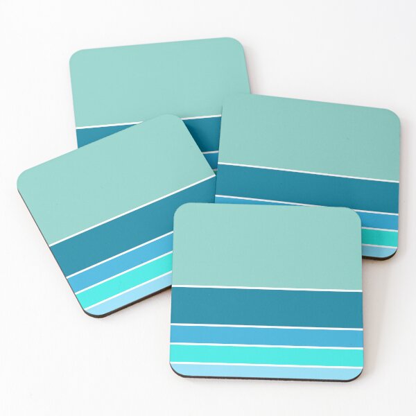Item preview, Nautical Decor Stripes in Ocean Colors Retro Coastal Vibes 1/4 designed and sold by Beachy.