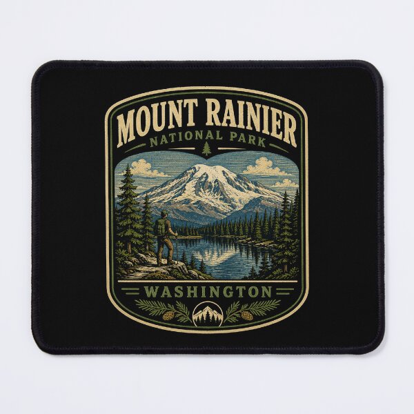 Item preview, Mount Rainier National Park - Washington designed and sold by GoodOldVintage.