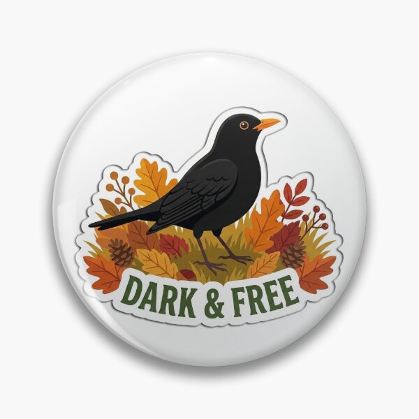 Item preview, Dark And Free Blackbird Autumn Illustration designed and sold by FotoBastek.