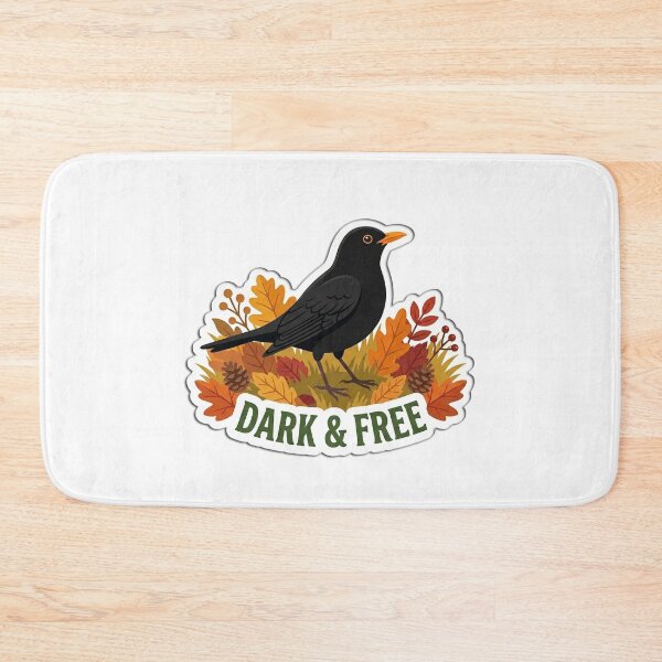 Item preview, Dark And Free Blackbird Autumn Illustration designed and sold by FotoBastek.