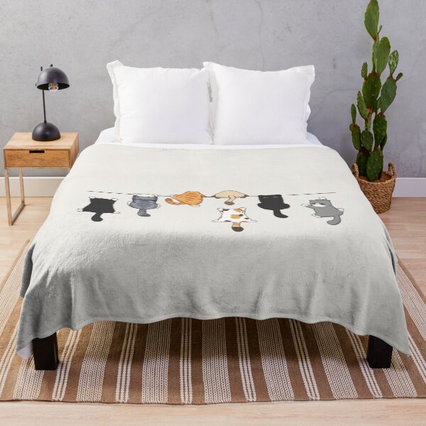 Item preview, Cute Hanging Cats Minimalist Vector Art - Kawaii Feline Friends Design designed and sold by johnExpress02.