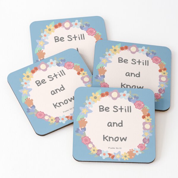 Item preview, Be Still and Know Psalm 46:10 Cute Flower Wreath designed and sold by bySunnieStudio.