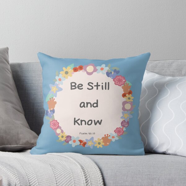 Item preview, Be Still and Know Psalm 46:10 Cute Flower Wreath designed and sold by bySunnieStudio.