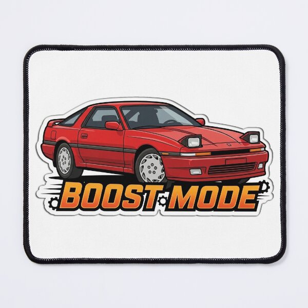 Item preview, Boost Mode Red Retro Sports Car Illustration designed and sold by FotoBastek.