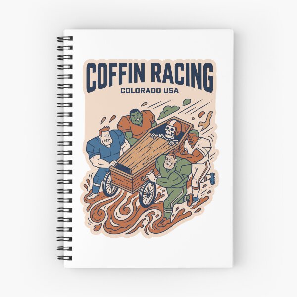 Item preview, Coffin Racing Colorado USA Football Team Skeleton Race Art designed and sold by KiwiRider.