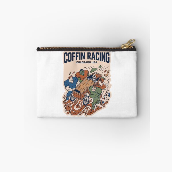Item preview, Coffin Racing Colorado USA Football Team Skeleton Race Art designed and sold by KiwiRider.