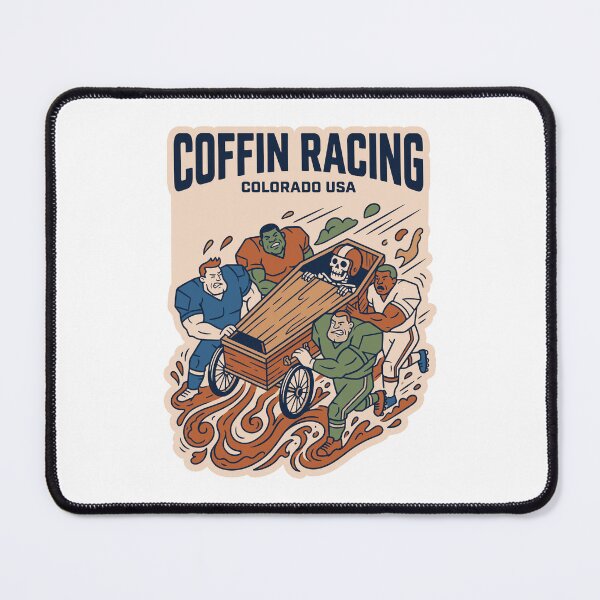 Item preview, Coffin Racing Colorado USA Football Team Skeleton Race Art designed and sold by KiwiRider.