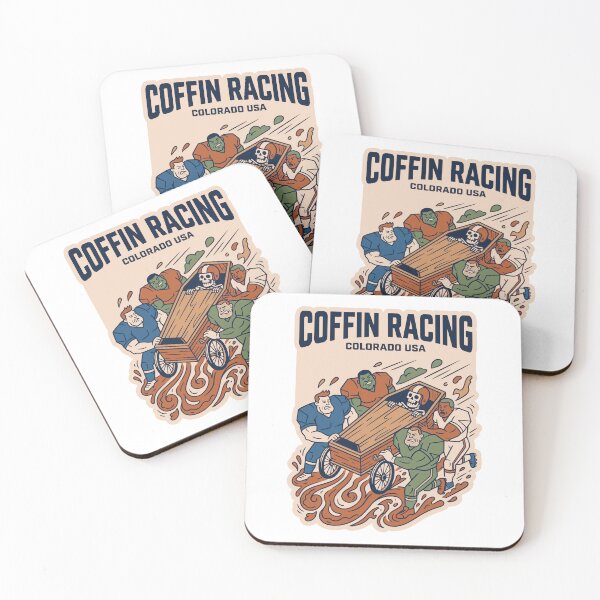 Item preview, Coffin Racing Colorado USA Football Team Skeleton Race Art designed and sold by KiwiRider.