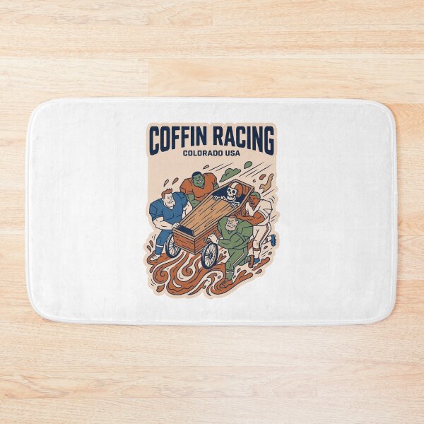 Item preview, Coffin Racing Colorado USA Football Team Skeleton Race Art designed and sold by KiwiRider.