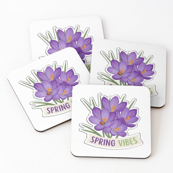 Item preview, Spring Vibes Purple Crocus Flowers Illustration designed and sold by FotoBastek.