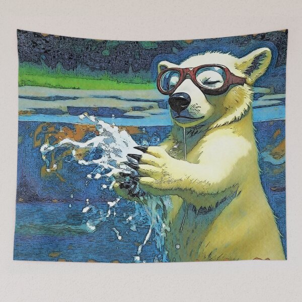 Item preview, Look Clean Paws - Polar Bear Cub Washing Paws  designed and sold by NaturePrints.