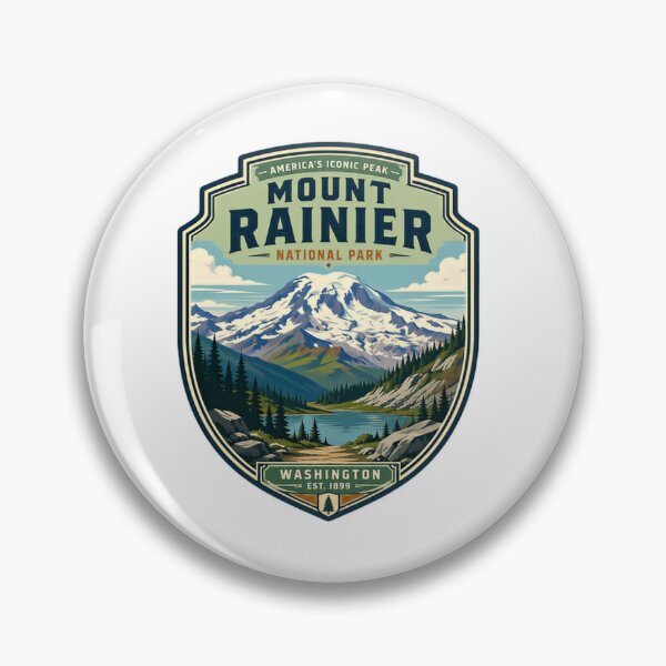 Item preview, America's Iconic Peak Mount Rainier National Park Washington Est. 1899 Travel Hiking Outdoors designed and sold by Simsimah26Parks.