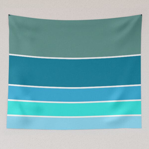 Item preview, Nautical Decor Stripes in Ocean Colors Retro Coastal Vibes 2/4 designed and sold by Beachy.