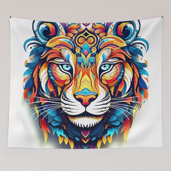 Item preview, Luxurious Lion's Face Exotic Art In Fantasy Colors  designed and sold by DEC02.