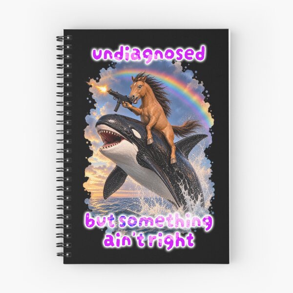 Item preview, Undiagnosed But Something Ain’t Right – Chaotic Horse & Orca designed and sold by Pop Pantheon & Trim Team.