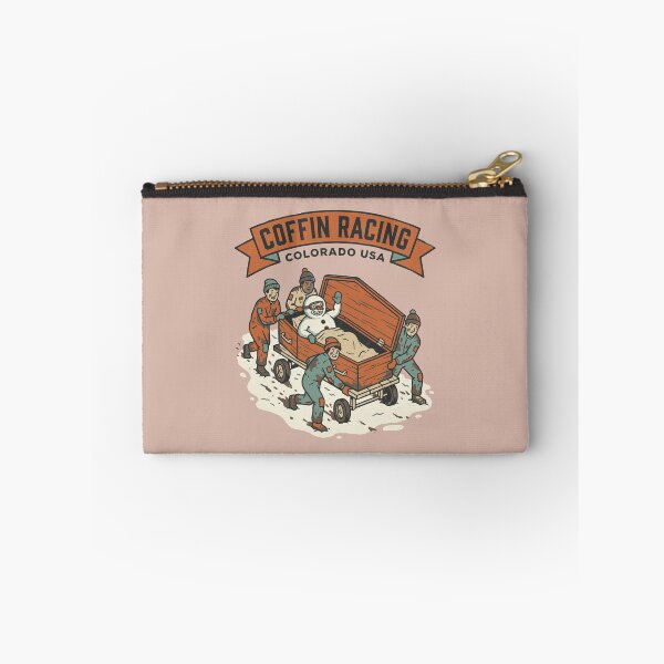 Item preview, Coffin Racing Colorado USA Winter Snowman Coffin Race Art designed and sold by KiwiRider.