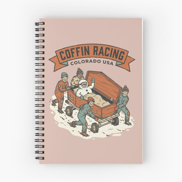 Item preview, Coffin Racing Colorado USA Winter Snowman Coffin Race Art designed and sold by KiwiRider.