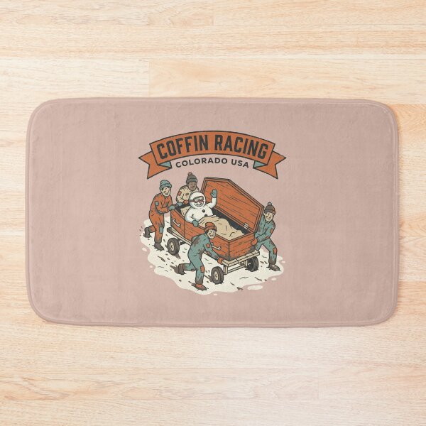 Item preview, Coffin Racing Colorado USA Winter Snowman Coffin Race Art designed and sold by KiwiRider.