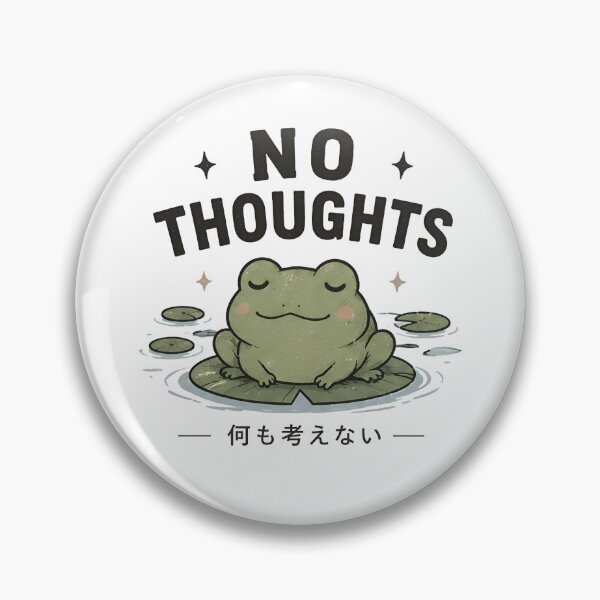 Item preview, No Thoughts - Cute Frog designed and sold by AnteesocialTees.