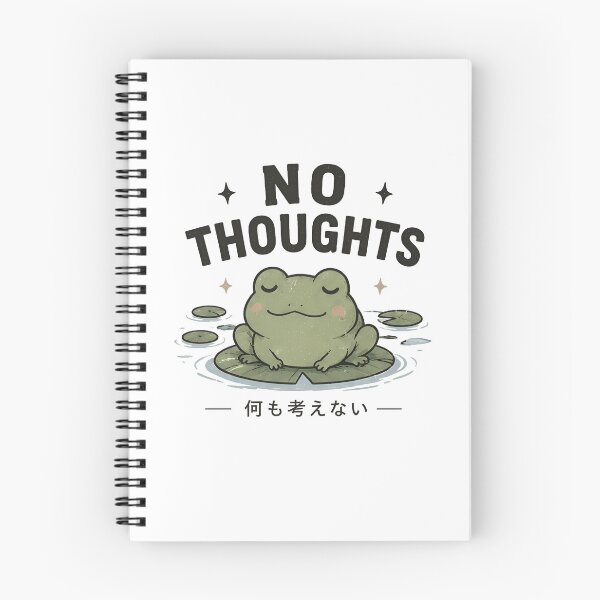 Item preview, No Thoughts - Cute Frog designed and sold by AnteesocialTees.