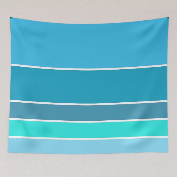 Item preview, Nautical Decor Stripes in Ocean Colors Retro Coastal Vibes 3/4 designed and sold by Beachy.