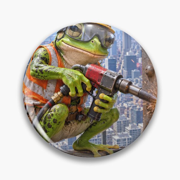 Item preview, Frog riveting a girder designed and sold by me-me-me74.