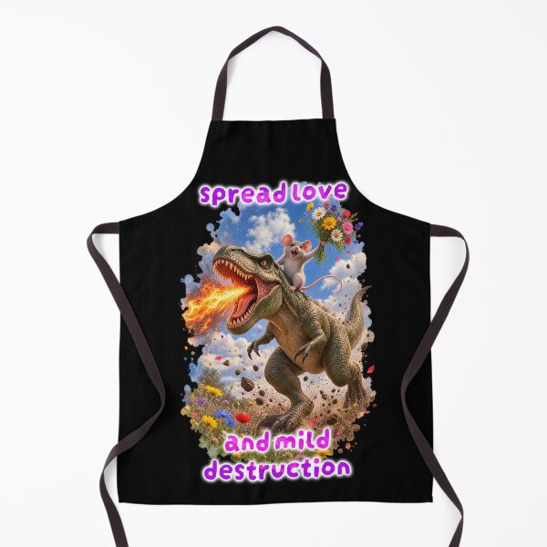 Item preview, Spread Love and Mild Destruction – Mouse Riding a T-Rex designed and sold by Pop Pantheon & Trim Team.
