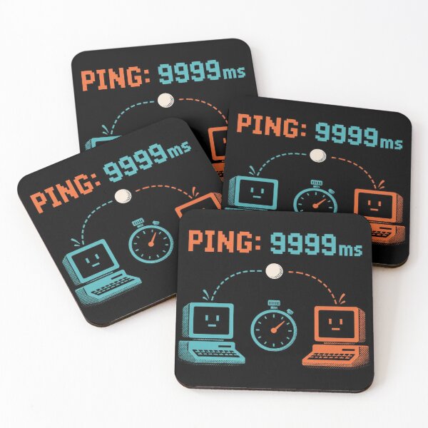 Item preview, Ping 9999ms - Funny Gamer High Latency Shirt designed and sold by Geek Tracy Shop.