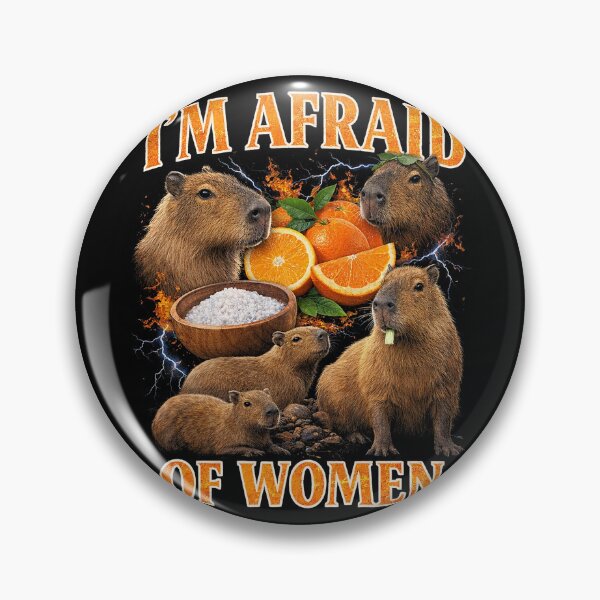 Item preview, I’m Afraid of Women Capybara Meme designed and sold by SassCity.