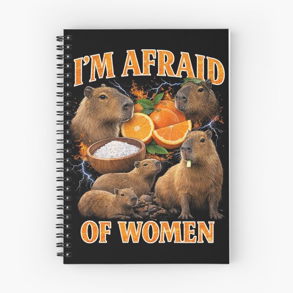 Item preview, I’m Afraid of Women Capybara Meme designed and sold by SassCity.