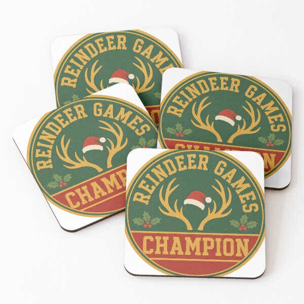 Item preview, Reindeer Games Champion Badge designed and sold by CerealBoxInk.