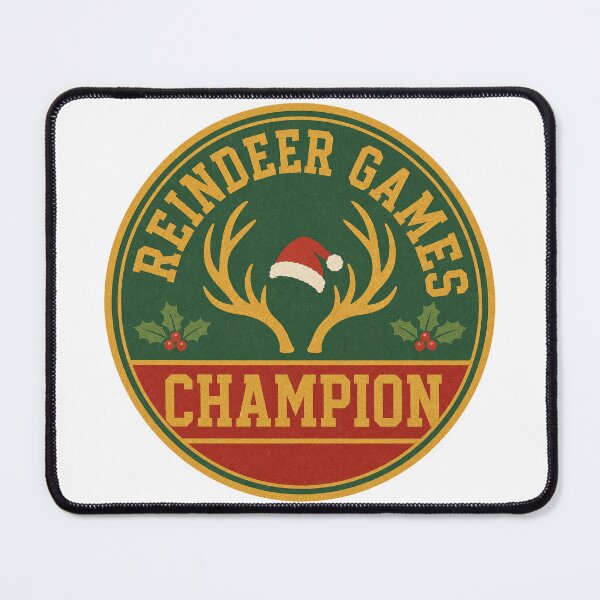 Item preview, Reindeer Games Champion Badge designed and sold by CerealBoxInk.
