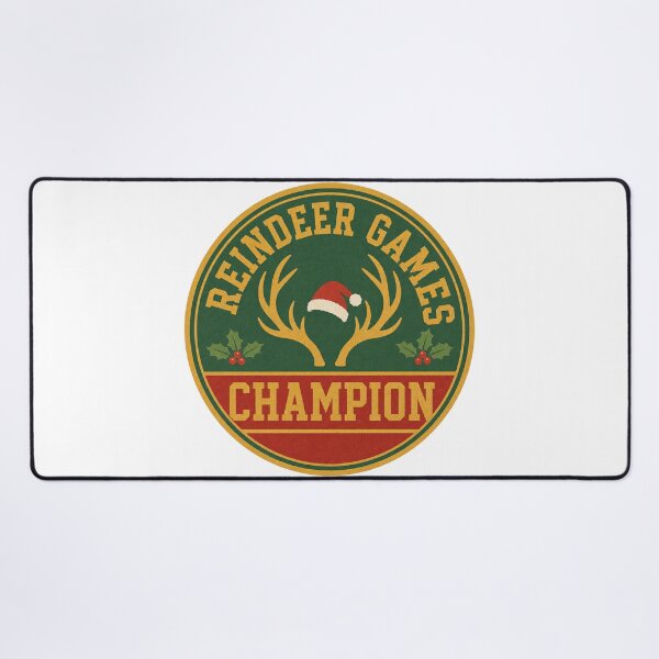 Item preview, Reindeer Games Champion Badge designed and sold by CerealBoxInk.