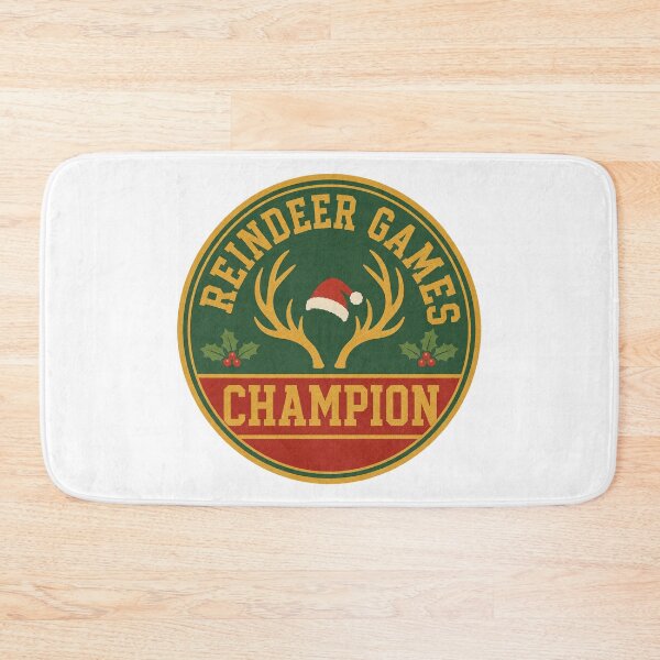 Item preview, Reindeer Games Champion Badge designed and sold by CerealBoxInk.