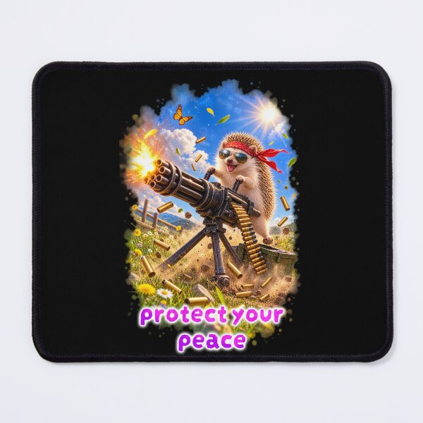 Item preview, Protect Your Peace – Armed Hedgehog designed and sold by Pop Pantheon & Trim Team.