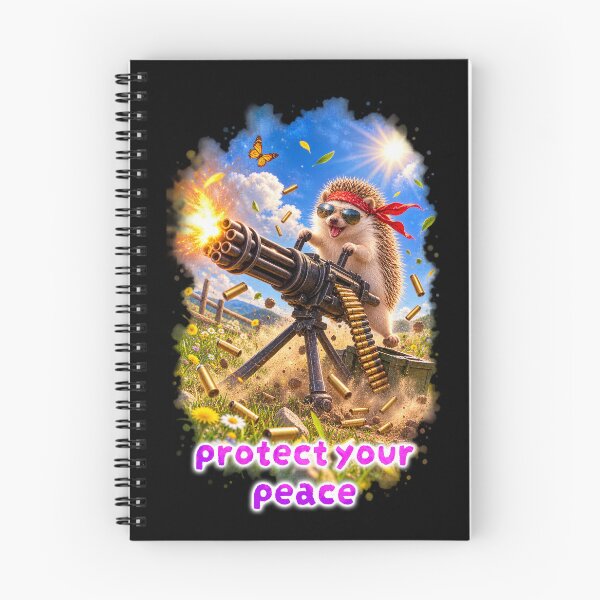 Item preview, Protect Your Peace – Armed Hedgehog designed and sold by Pop Pantheon & Trim Team.