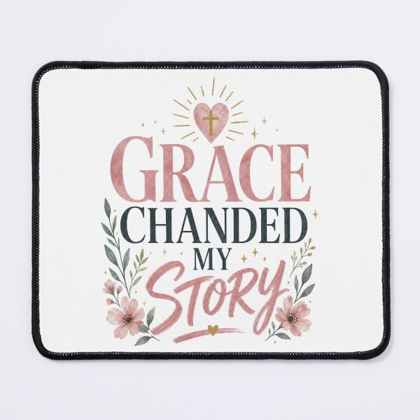 Item preview, Grace Changed My Story Christian Floral Cross Design designed and sold by Rosie's Wildflower Boutique.
