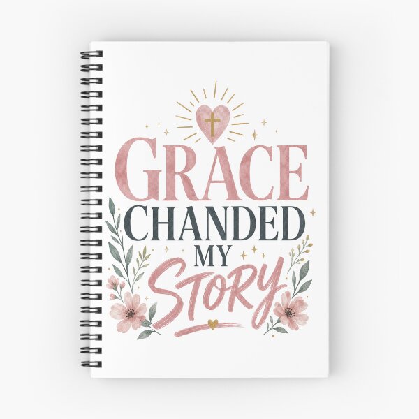 Item preview, Grace Changed My Story Christian Floral Cross Design designed and sold by Rosie's Wildflower Boutique.