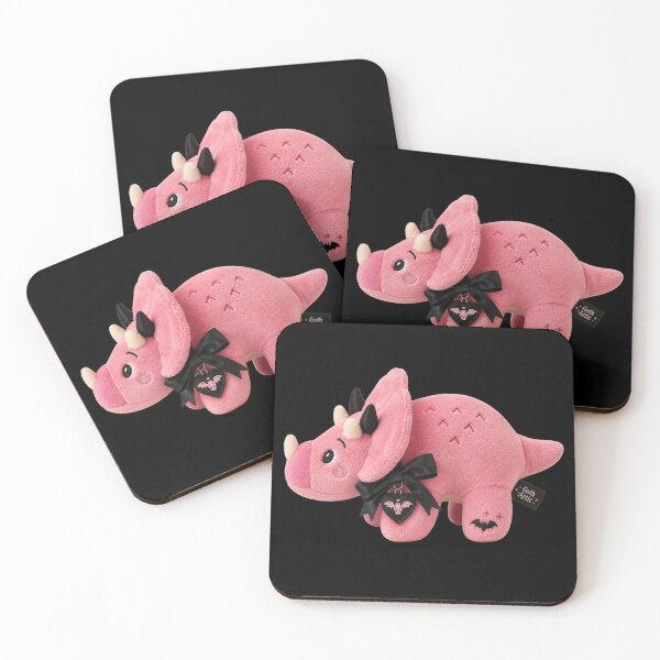 Item preview, Kawaii Pink Dinosaur Plushie | Soft Triceratops Character | Cute Pastel Dino Artwork designed and sold by gothattic.