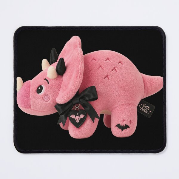Item preview, Kawaii Pink Dinosaur Plushie | Soft Triceratops Character | Cute Pastel Dino Artwork designed and sold by gothattic.