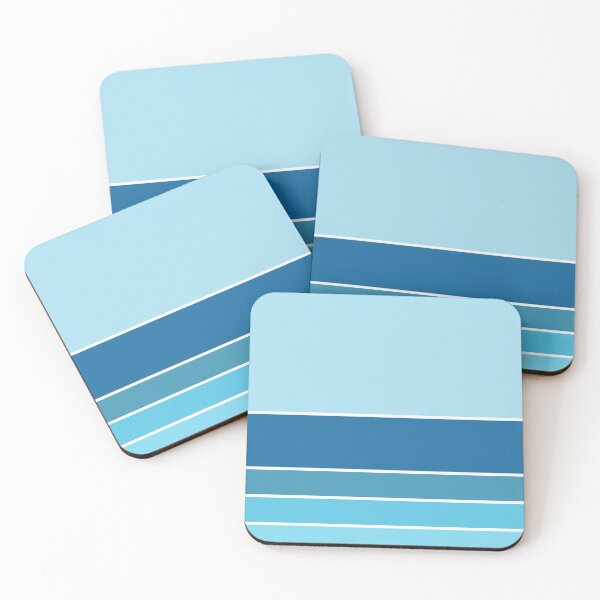 Item preview, Nautical Decor Stripes in Ocean Colors Retro Coastal Vibes 4/4 designed and sold by Beachy.