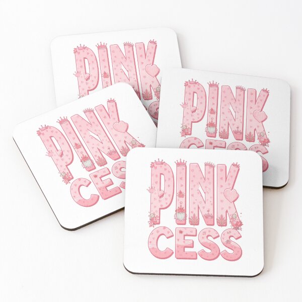 Item preview, Pink Princess Crowns Hearts Floral Cute Girlie Typography  designed and sold by LC&LCPlatform.