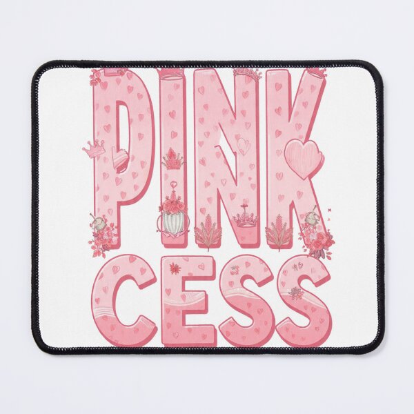 Item preview, Pink Princess Crowns Hearts Floral Cute Girlie Typography  designed and sold by LC&LCPlatform.